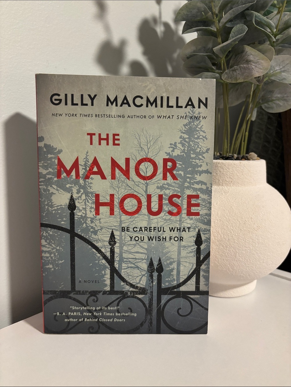 Gilly Macmillan "The Manor House" Paperback - Gray & Red Cover